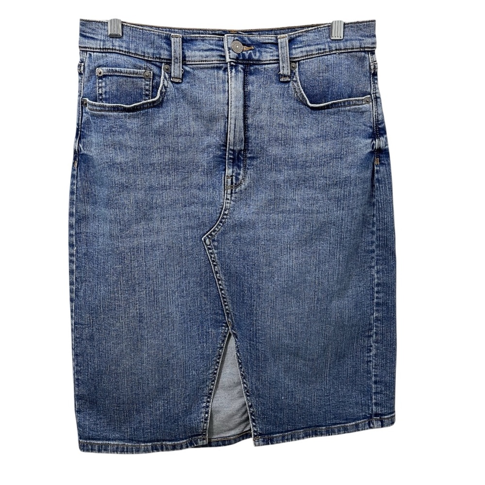 Banana Republic Front Split Denim Skirt